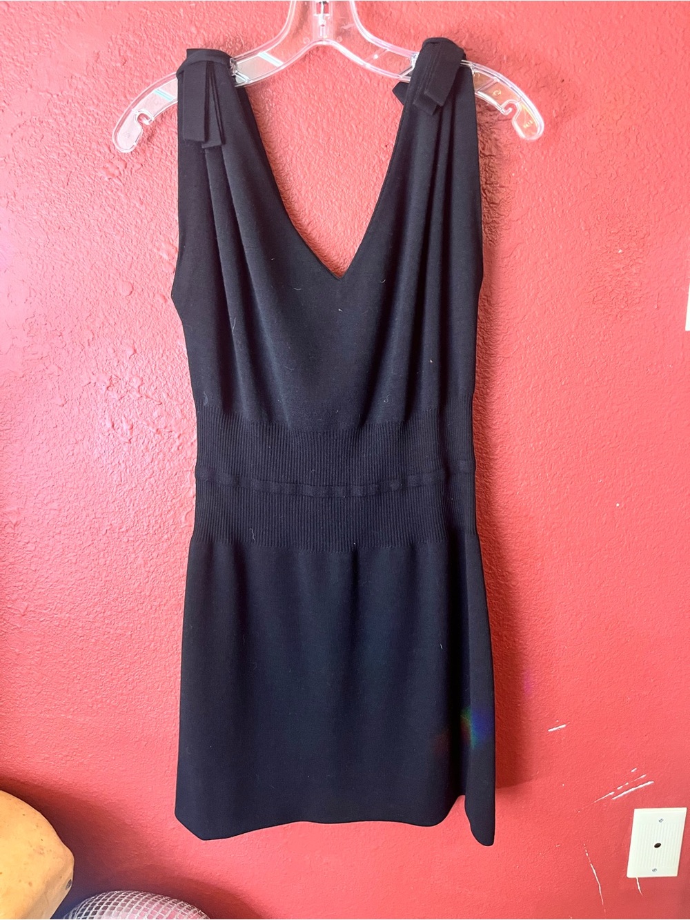 Classic Black V-Neck Women's Dress